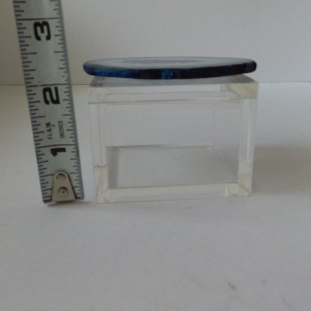 Lucite box with agate new - Picture 6 of 8